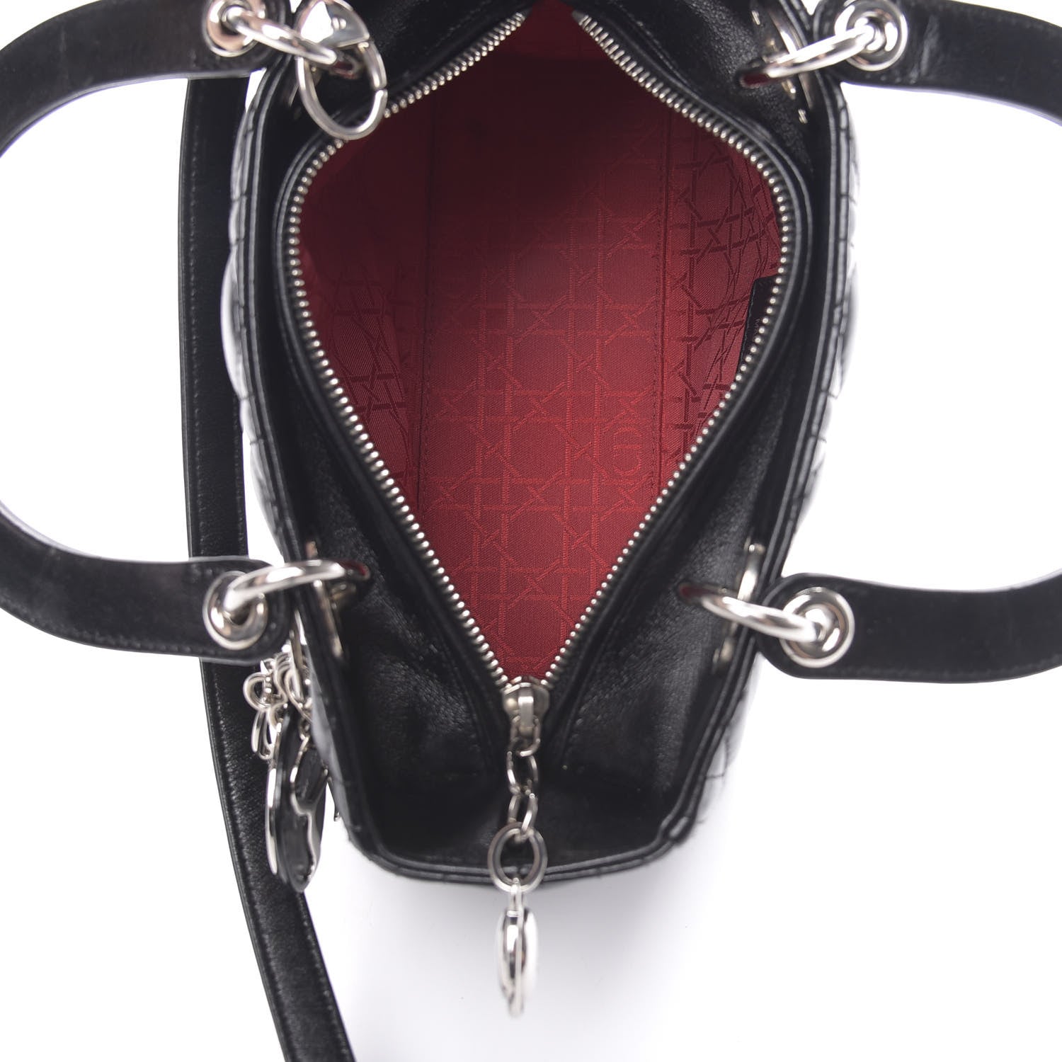 Christian Dior Lambskin Cannage Medium Lady Dior Black 5 of 11