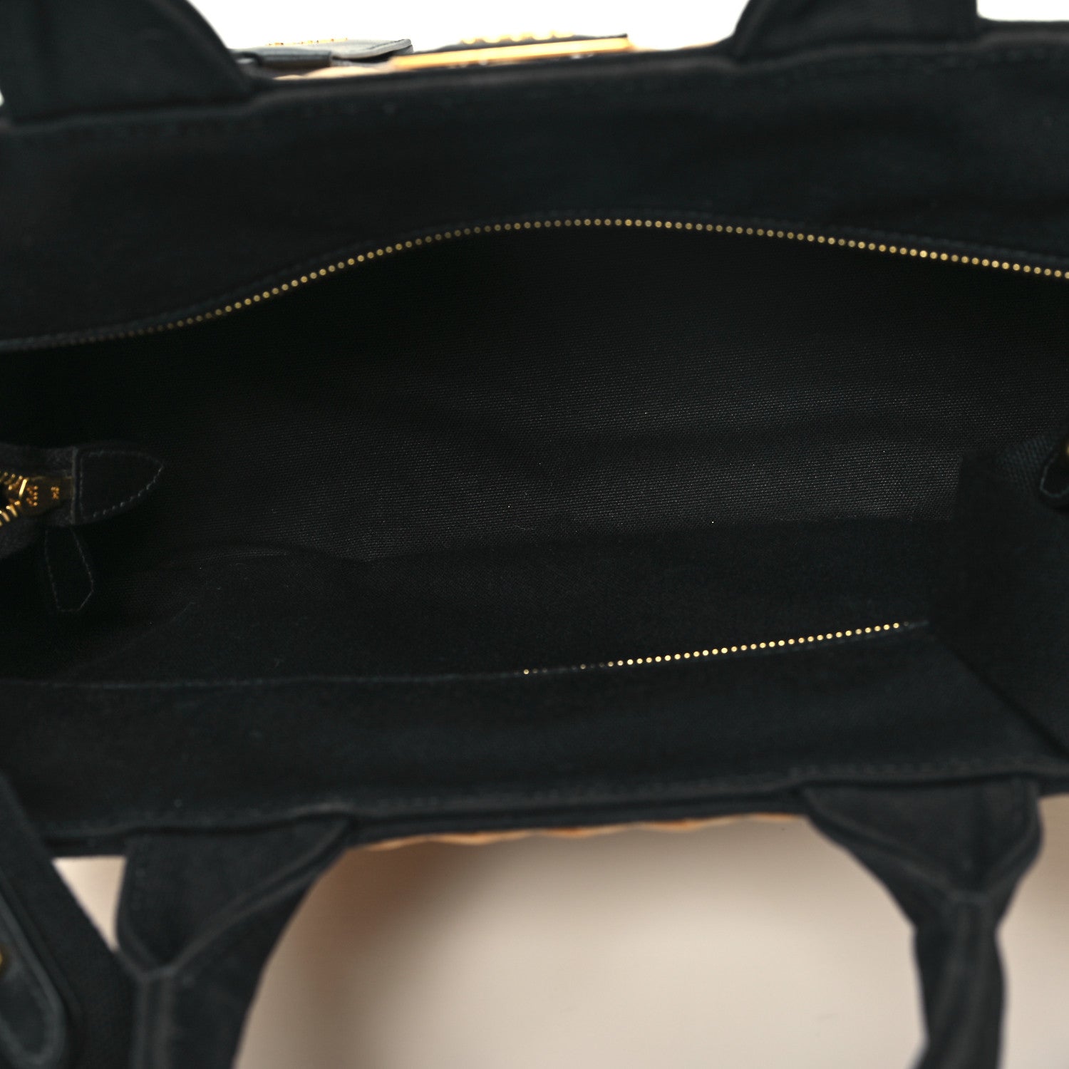 Prada Wicker Canvas Large Tote Naturale Black 5 of 14