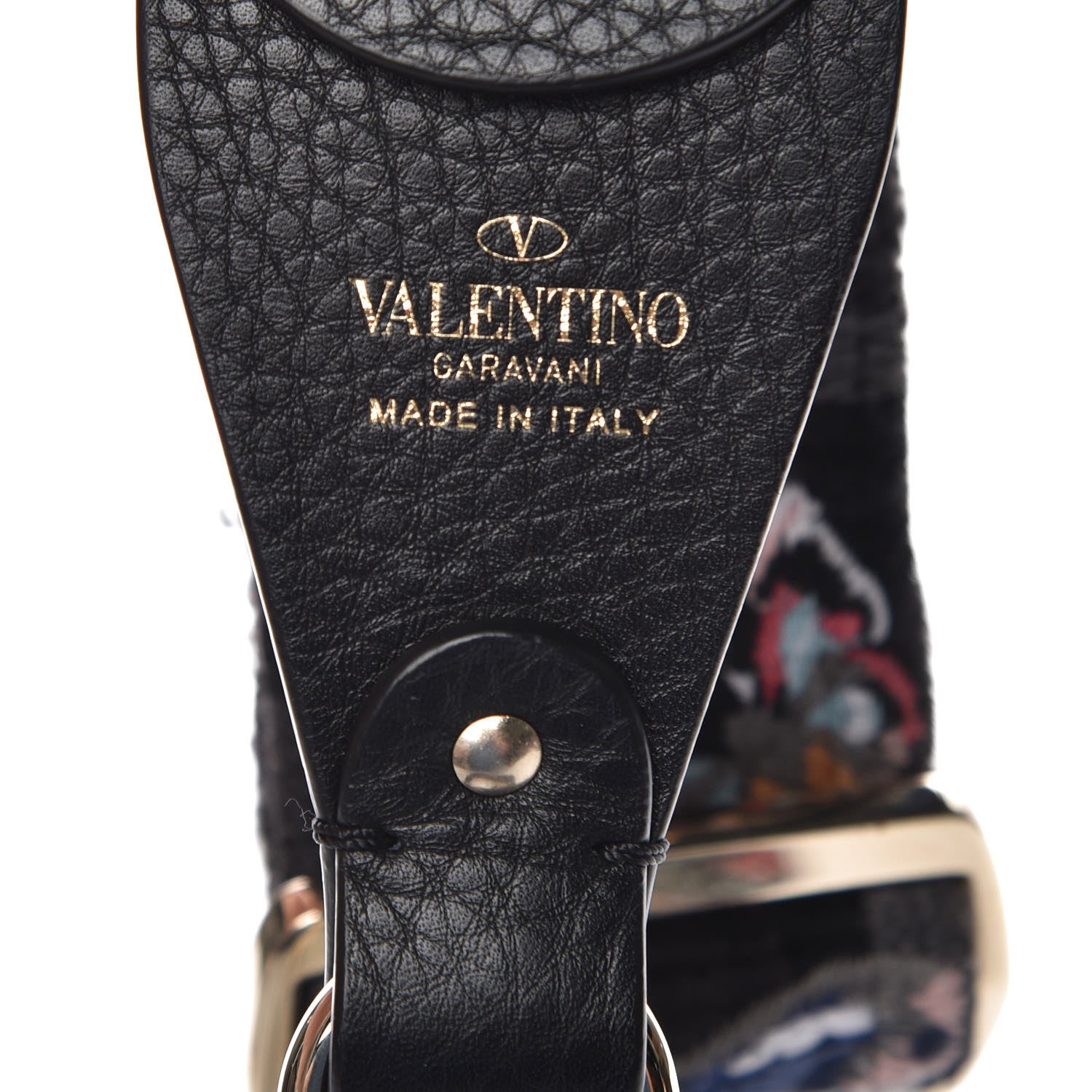Valentino Garavani Canvas Camubutterfly Rockstud Guitar Strap Multicolor 3 of 4
