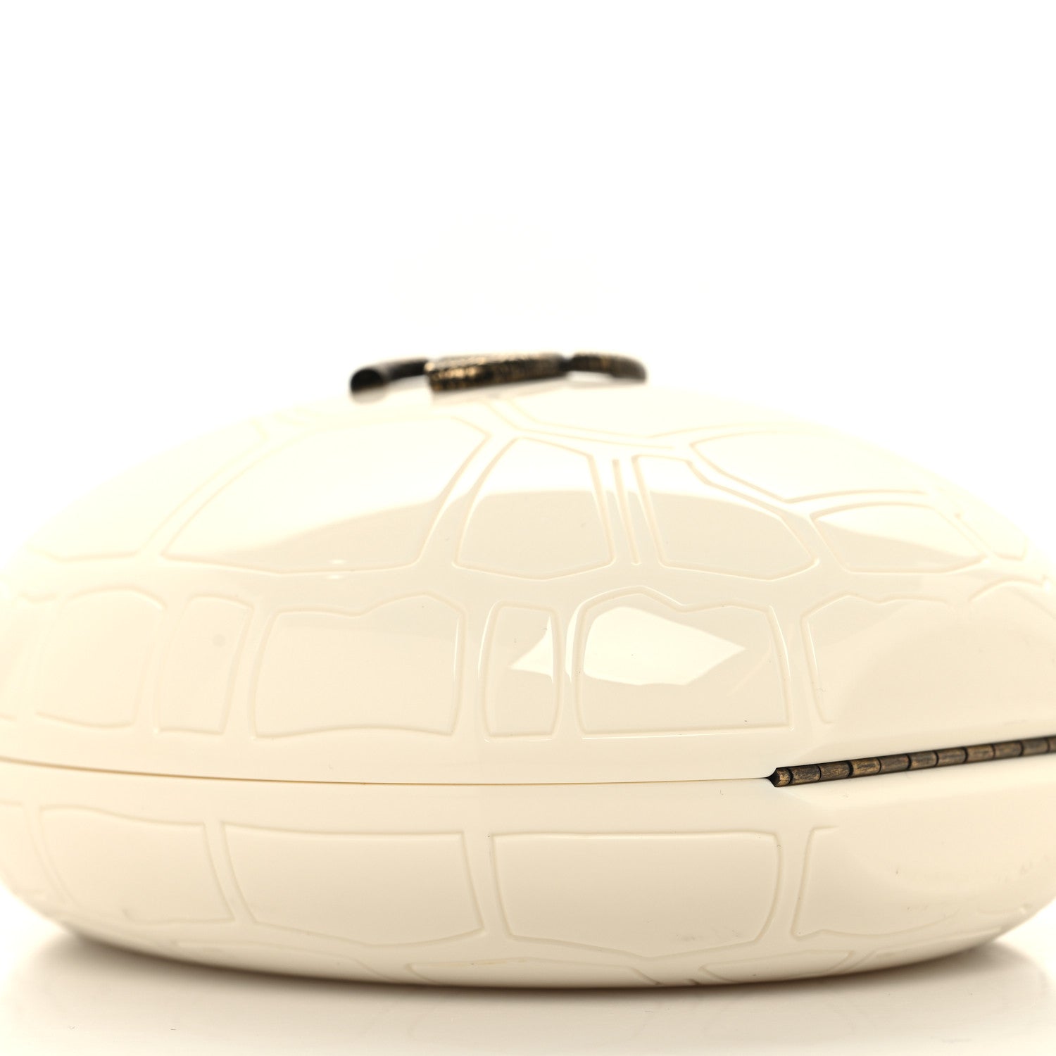 Chanel Plexiglass Shell CC Round Minaudiere Clutch White 8 of 10