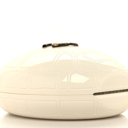Chanel Plexiglass Shell CC Round Minaudiere Clutch White 8 of 10