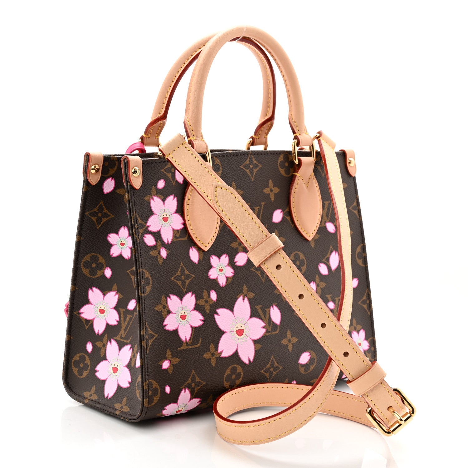 Louis Vuitton LV X TM Monogram Cherry Blossom Onthego PM Sakura Brown 3 of 10