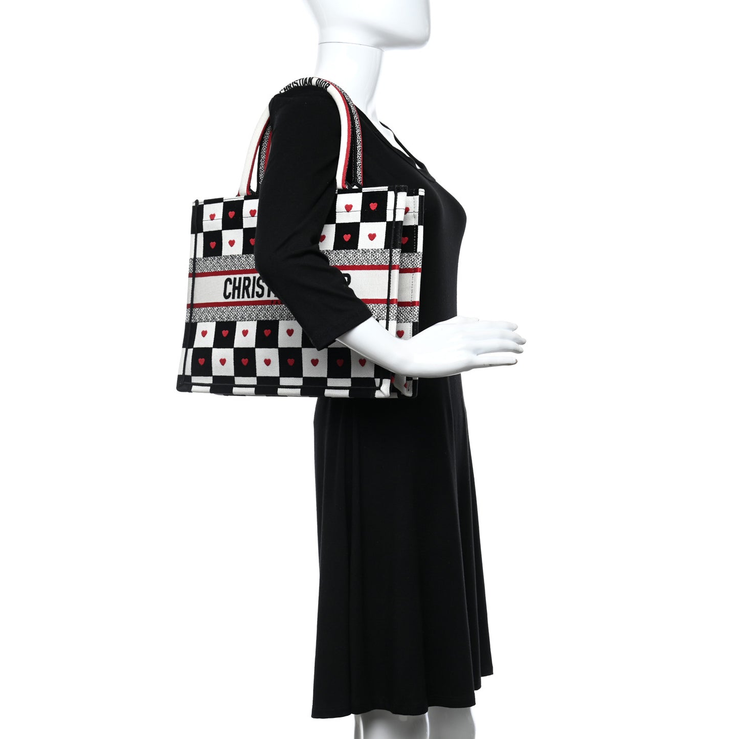 Canvas Embroidered Medium Book Tote Multicolor