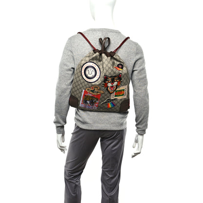 Gucci Soft GG Supreme Monogram Courrier Drawstring Backpack 2 of 11