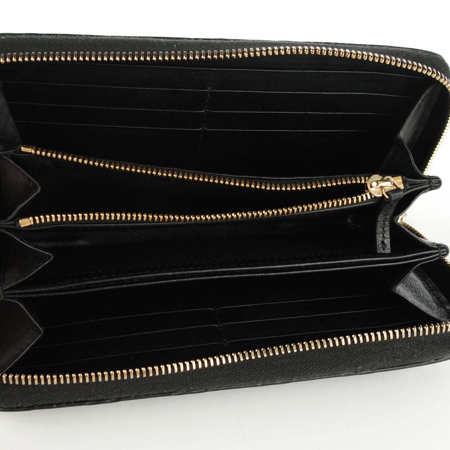 Guccissima Signature Microguccissima Bree Zip Around Wallet Black