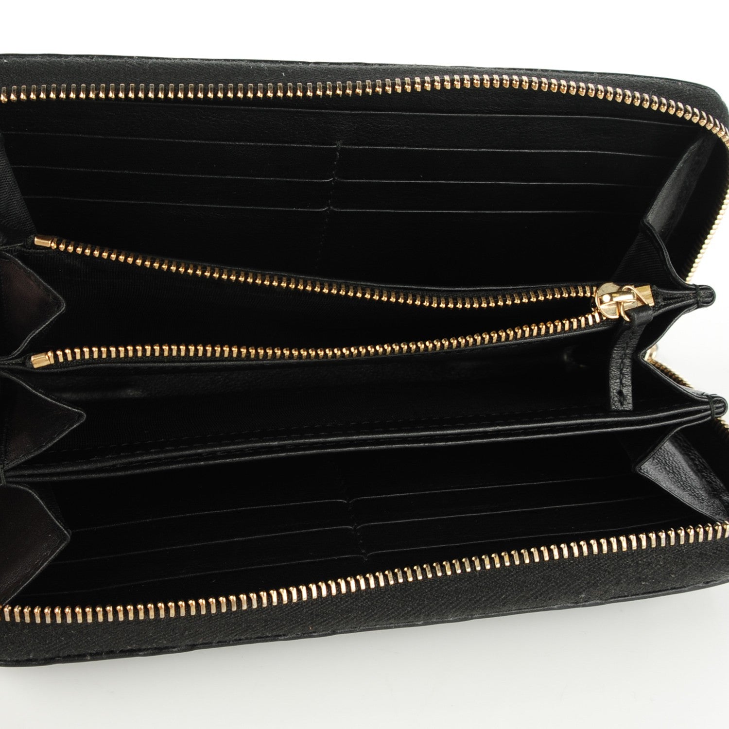 Gucci Guccissima Signature Microguccissima Bree Zip Around Wallet Black 5 of 7