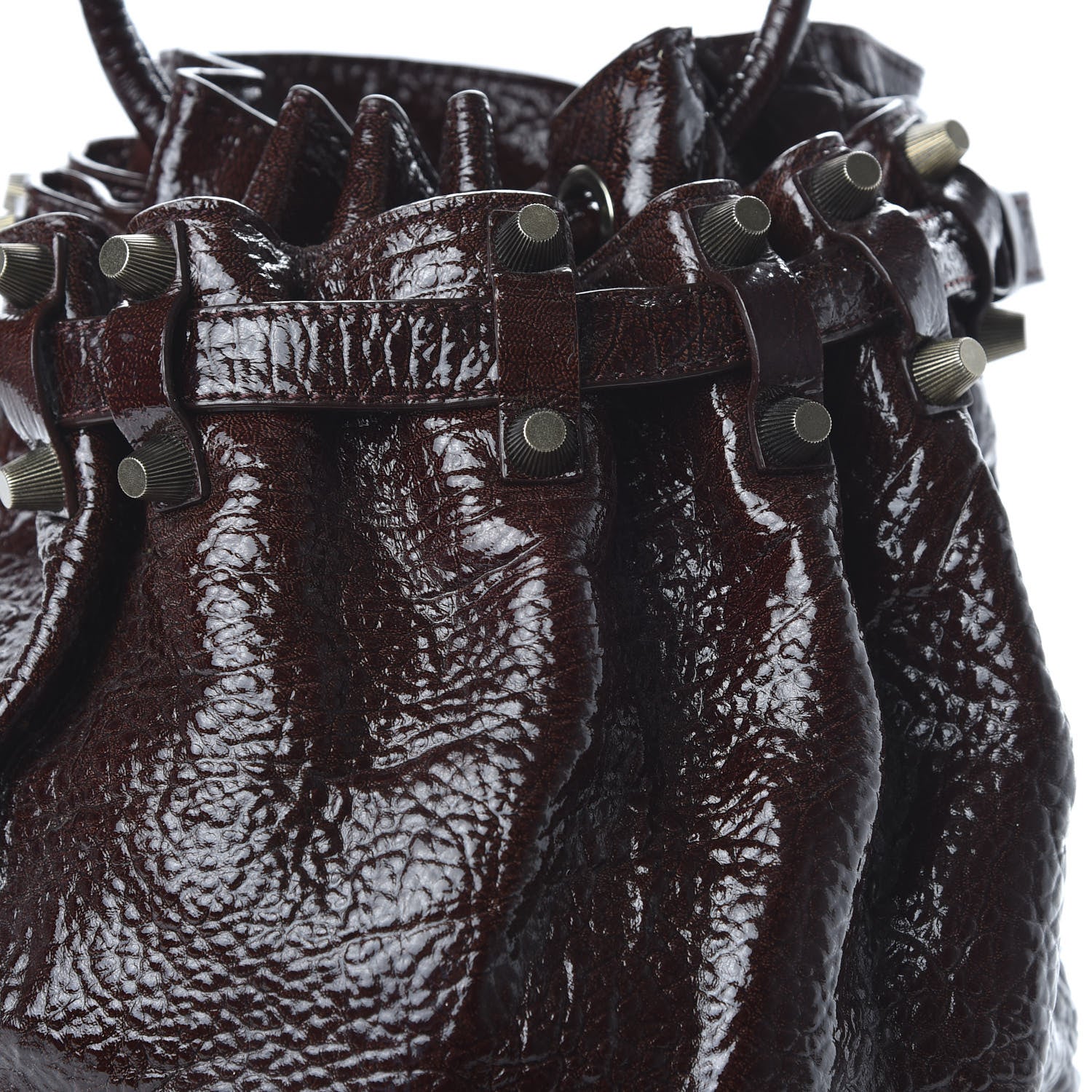 Alexander Wang Patent Diego Bucket Beet Gunmetal Hardware 9 of 10