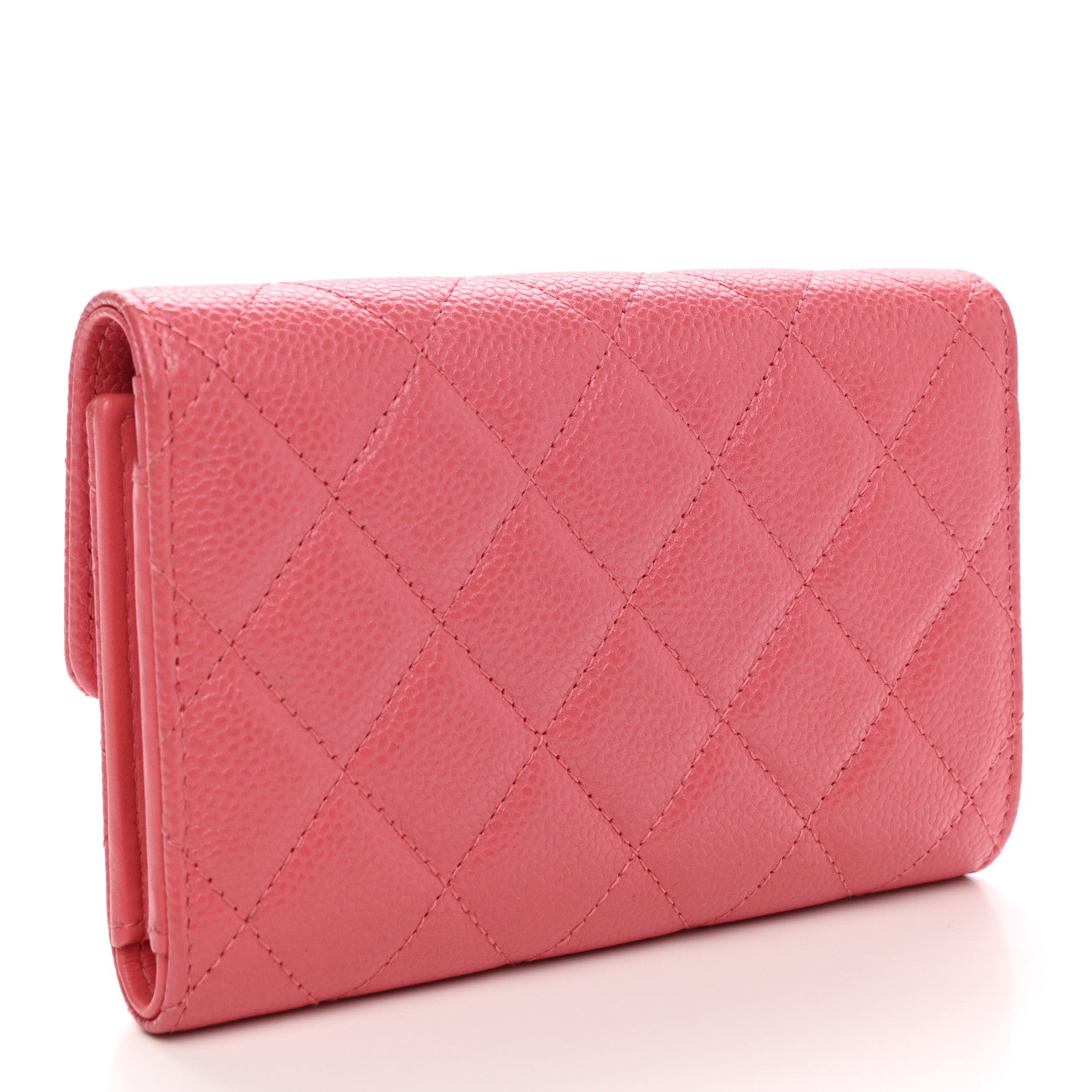Chanel Caviar Quilted Medium Flap Wallet Dark Pink 3 of 10