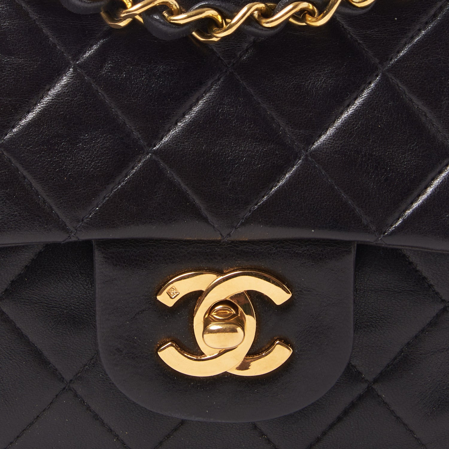 Chanel Lambskin Quilted Medium Double Flap Black 6 of 9