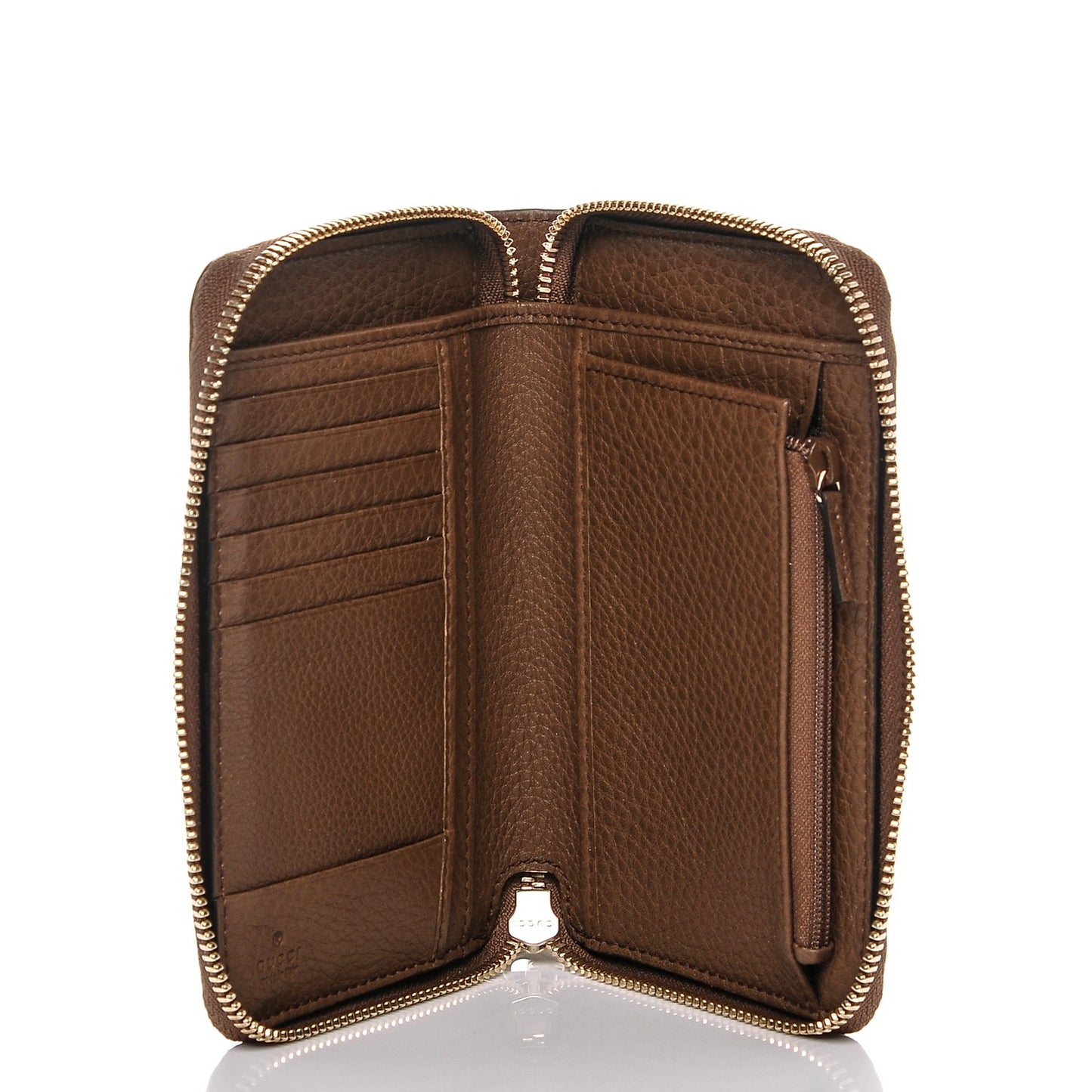 Calfskin Medium Soho Zip Around Wallet Maple Brown