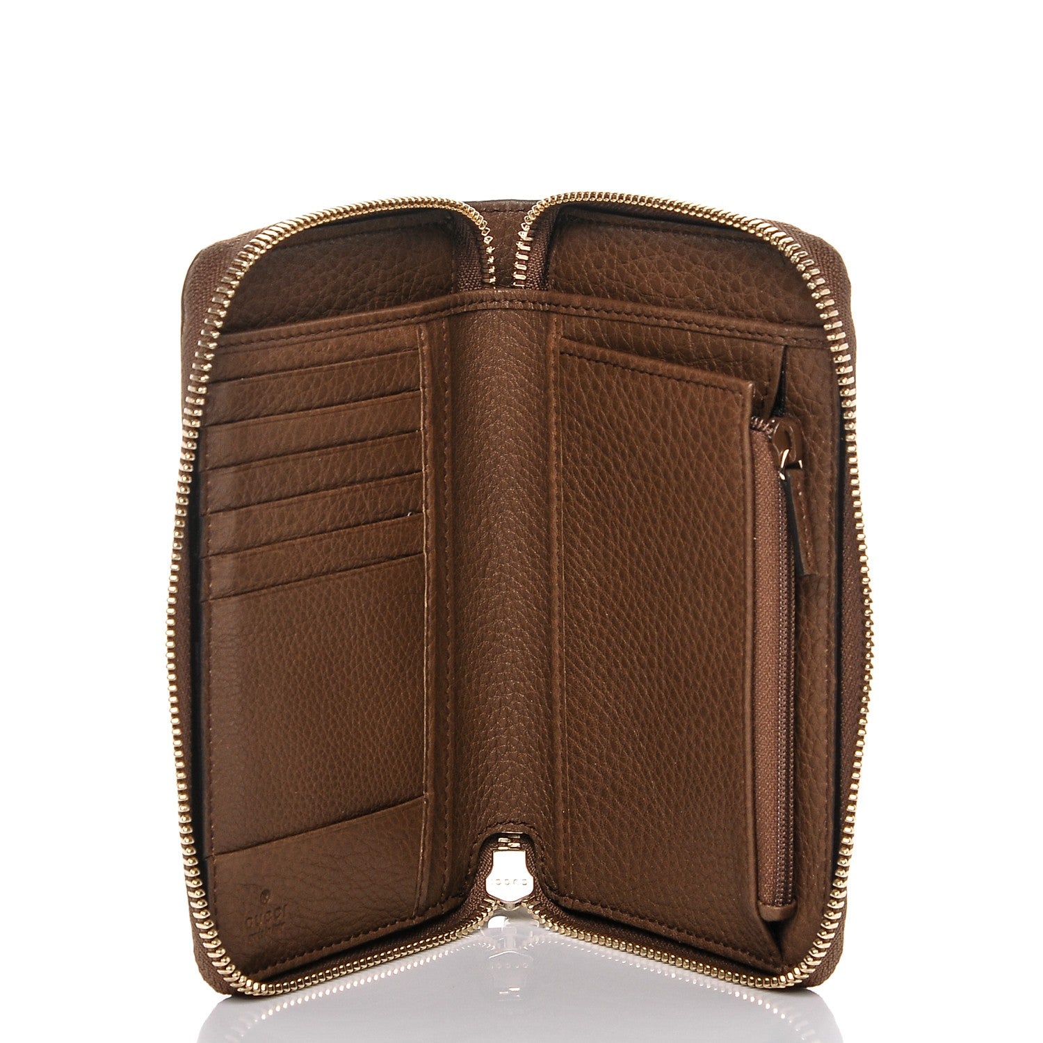 Gucci Calfskin Medium Soho Zip Around Wallet Maple Brown 5 of 6