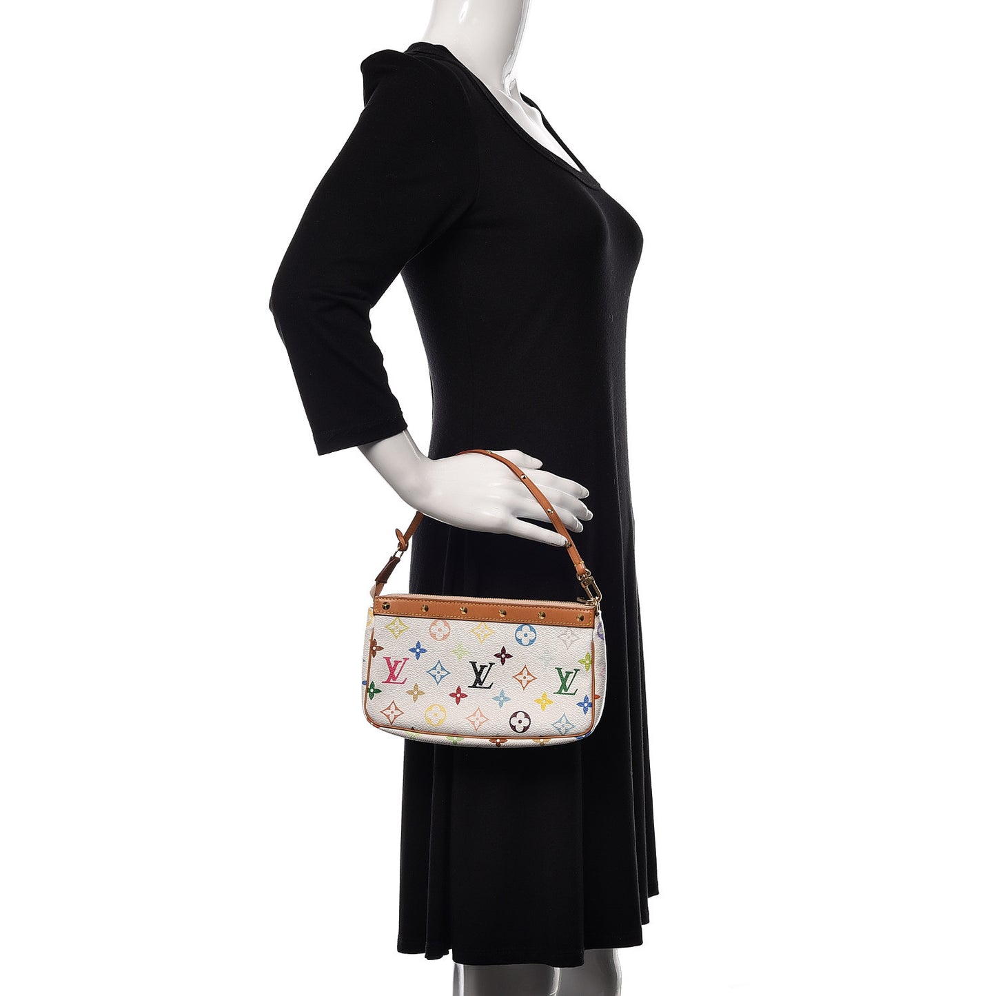 Monogram Multicolor Pochette Accessories White