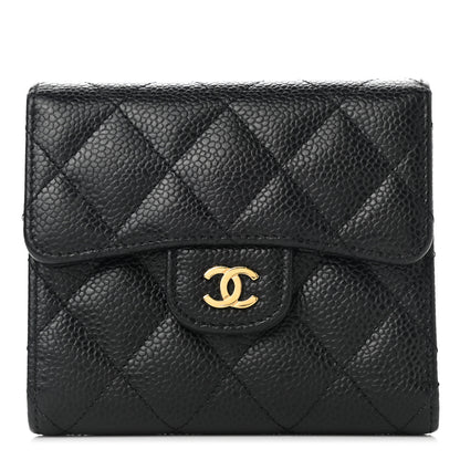 Chanel Caviar Quilted Compact Flap Wallet Black 1 of 9