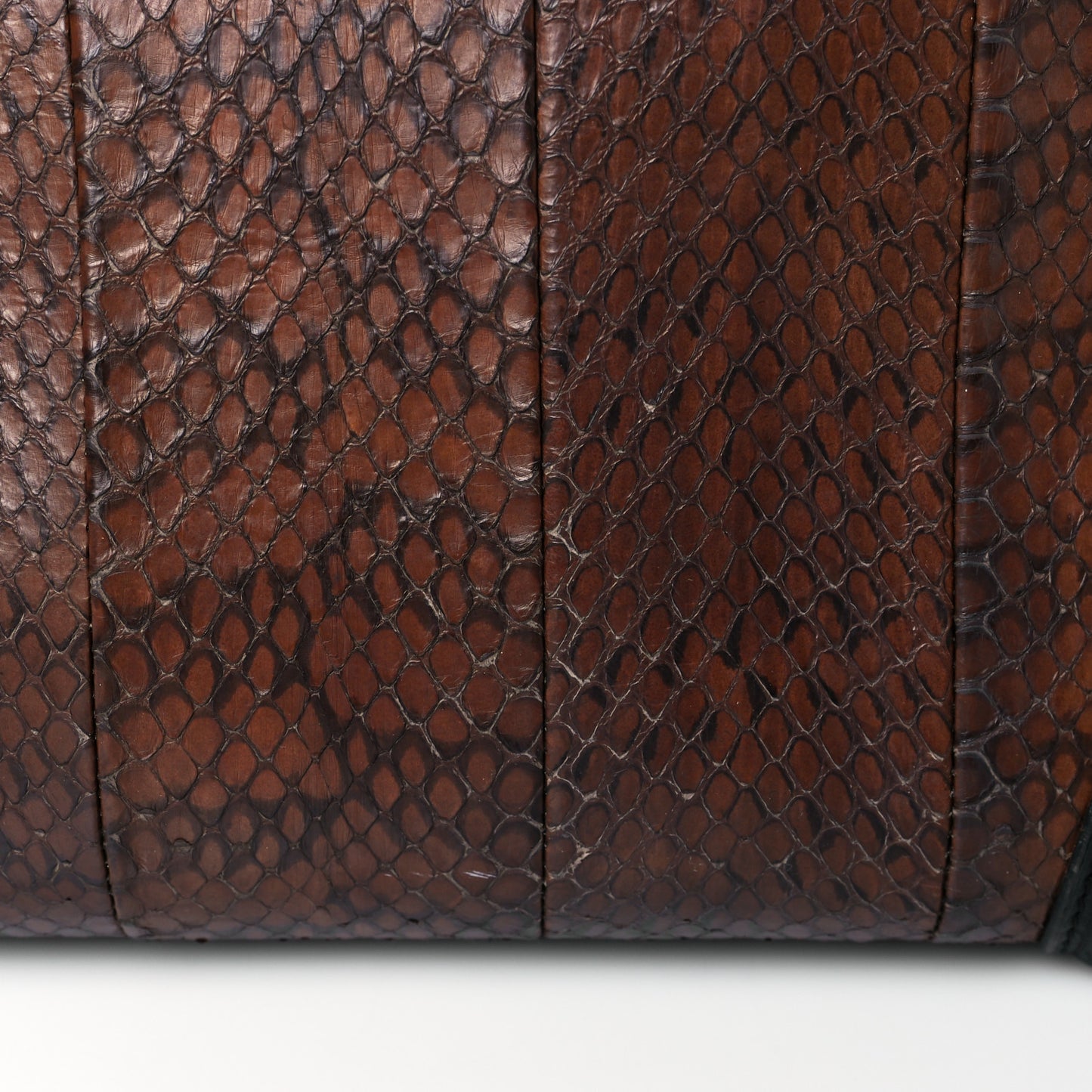 Python Smooth Calfskin Mini Luggage Brown