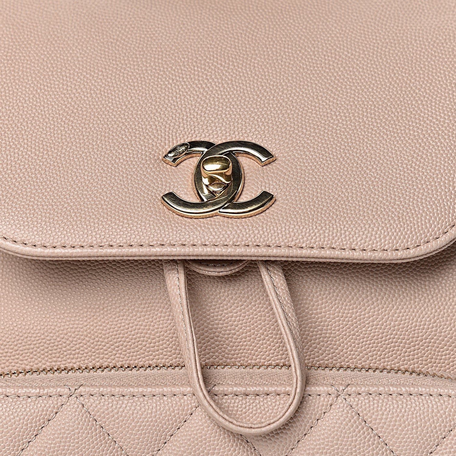 Chanel Caviar Quilted Business Affinity Backpack Beige 11 of 19