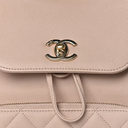 Chanel Caviar Quilted Business Affinity Backpack Beige 11 of 19