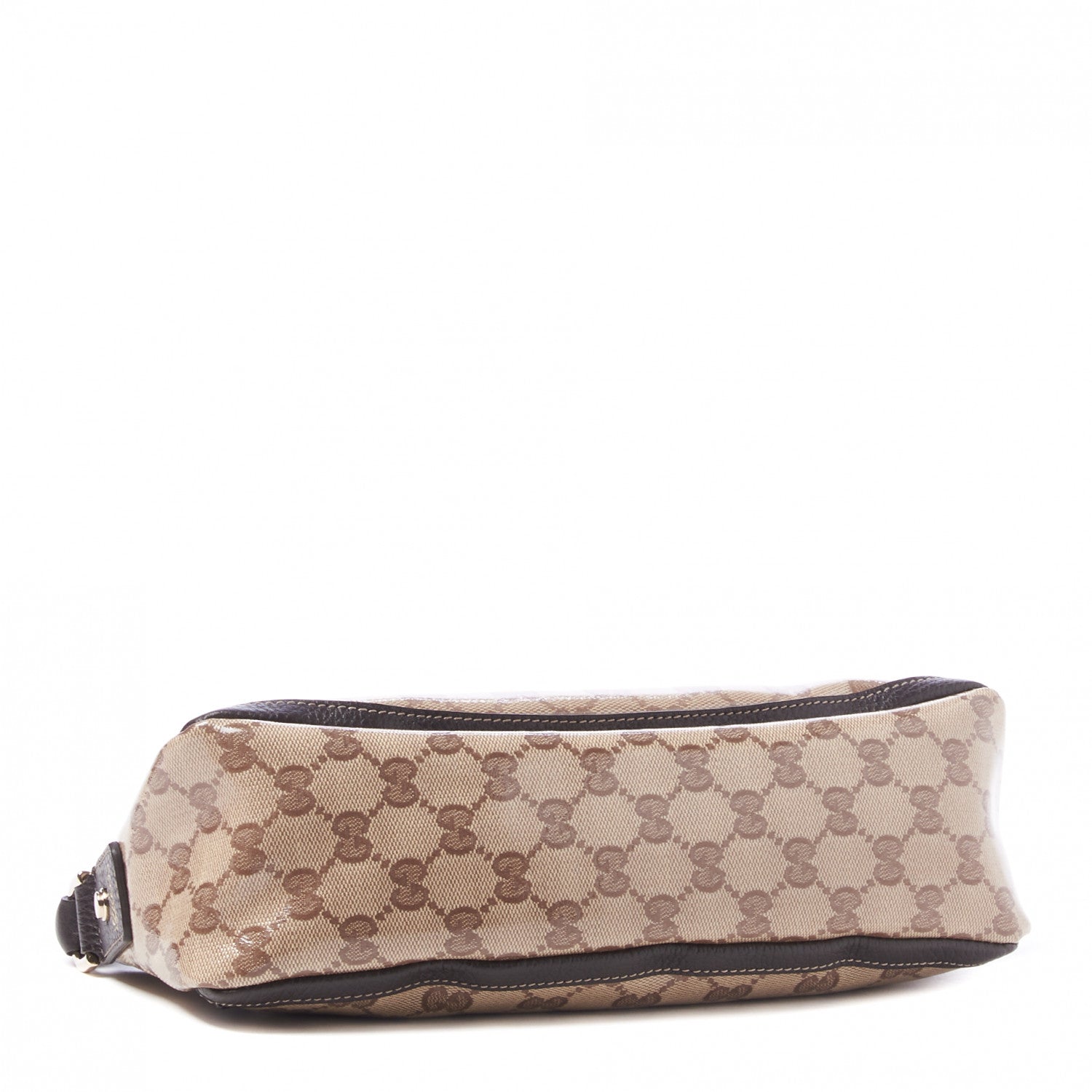 Gucci Crystal Monogram Small D Ring Gold Hobo Brown 3 of 9