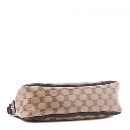 Gucci Crystal Monogram Small D Ring Gold Hobo Brown 3 of 9