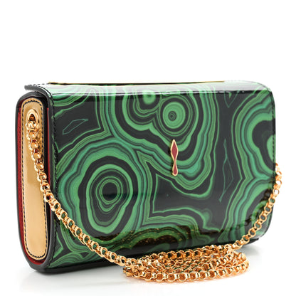 Christian Louboutin Patent Crystal Malachite Vanite Clutch Green Multicolor 3 of 9