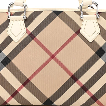 Burberry Nova Check Large Nickie Tote White 9 of 16