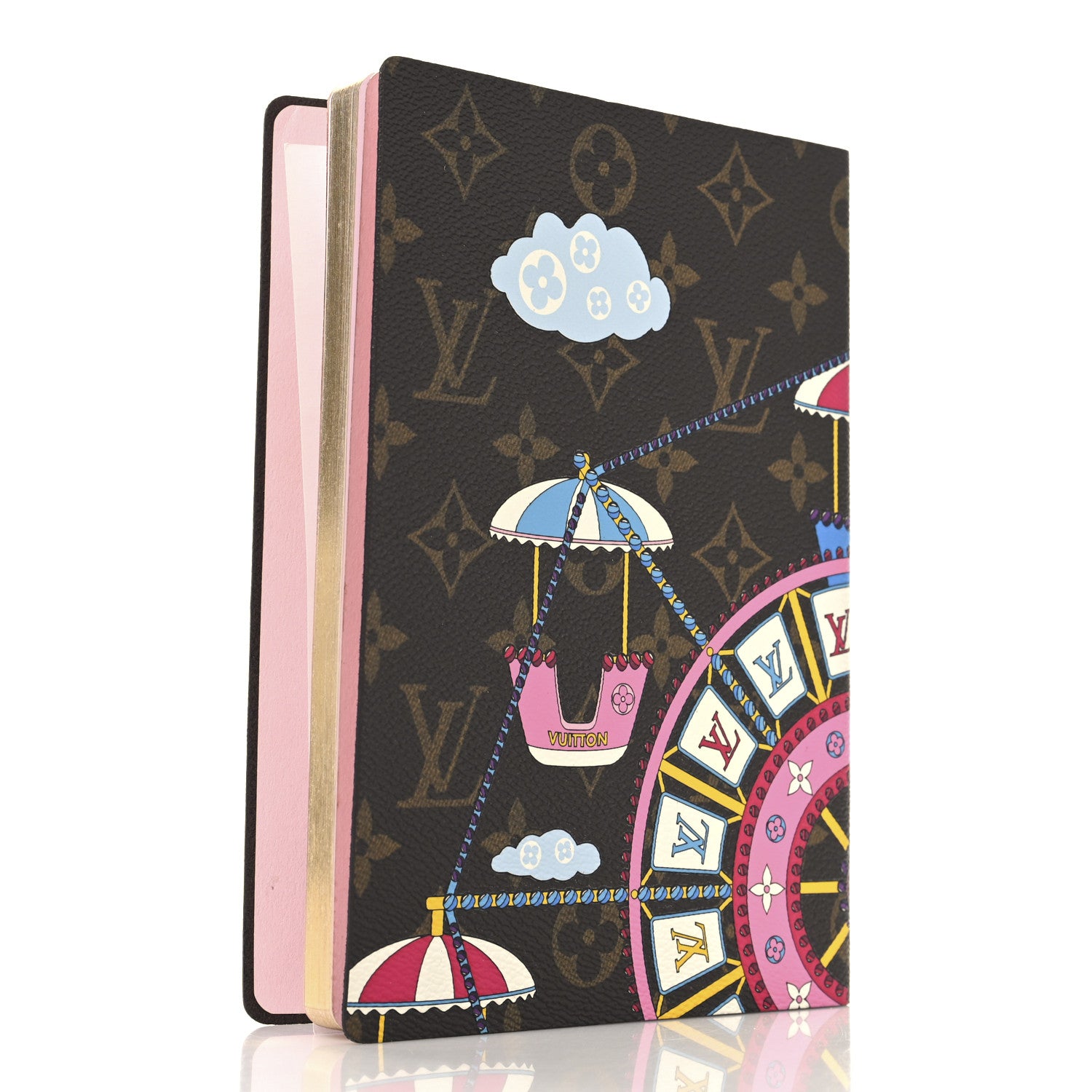 Louis Vuitton Monogram 2020 Christmas Animation Big Wheel Notebook MM Rose Ballerine 4 of 7