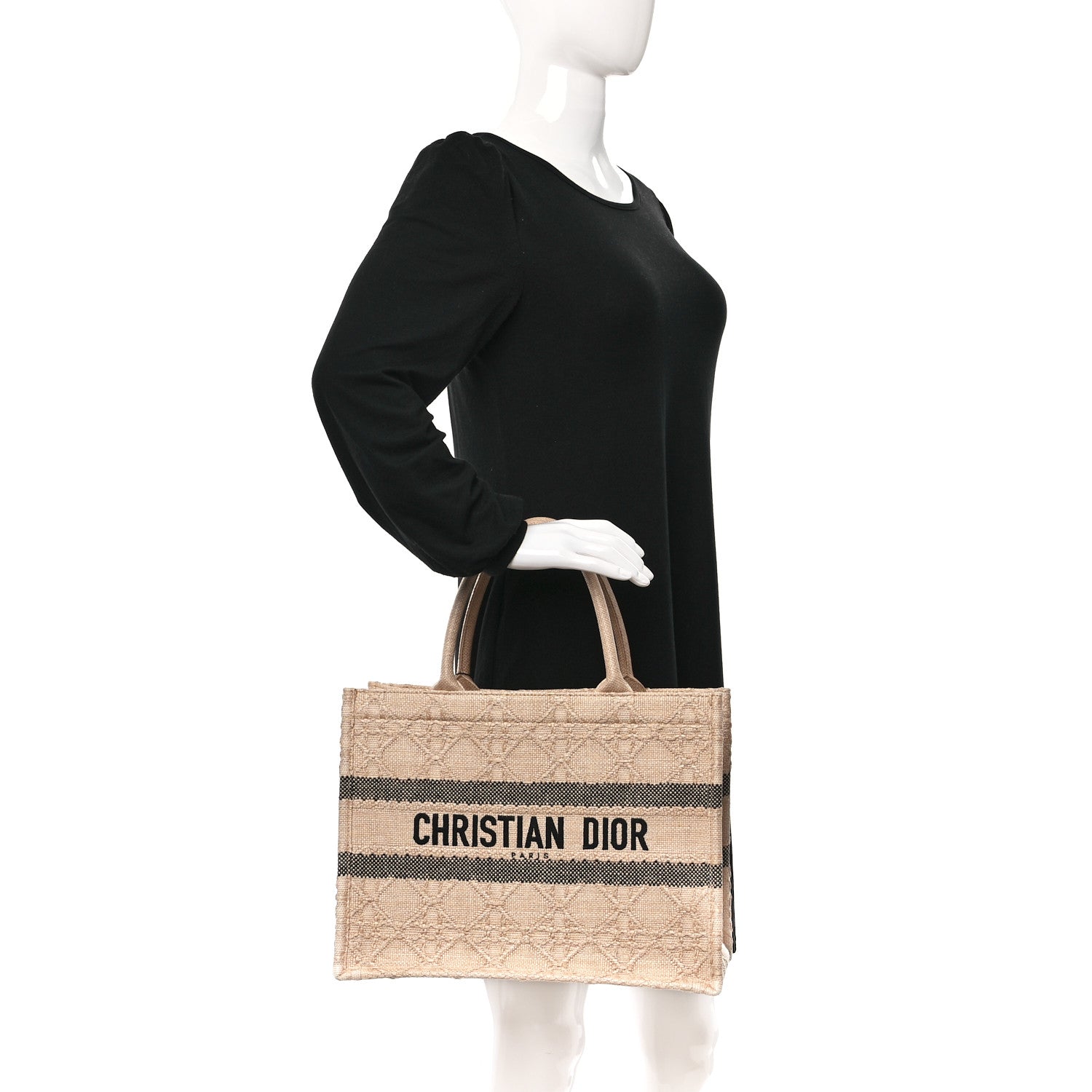Christian Dior Raffia Cannage Medium Book Tote Natural 1441623