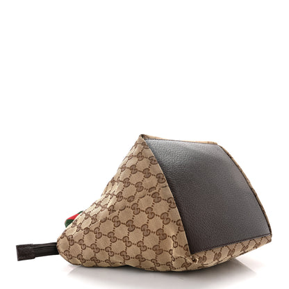 Gucci GG Monogram Small Web Handle Bucket Tote Dark Brown 4 of 10