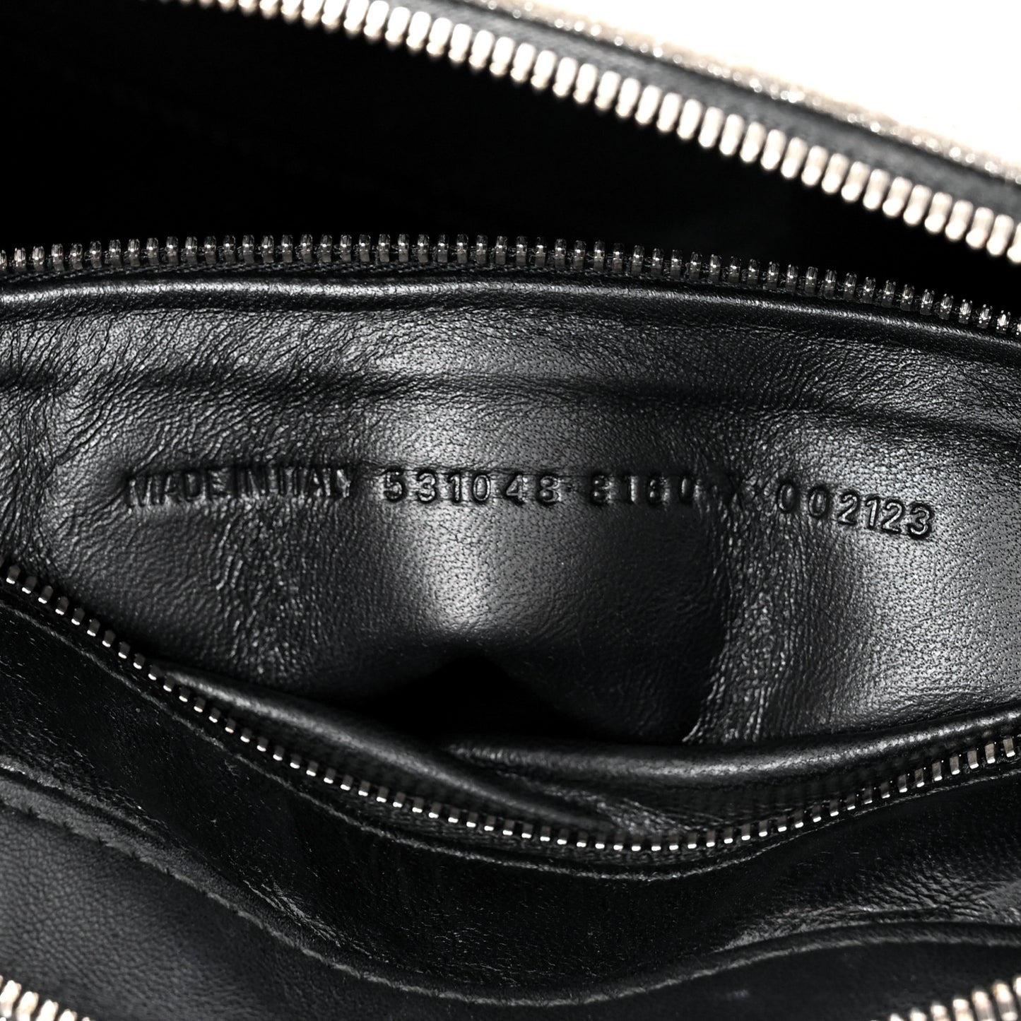 Glitter XS Triangle Duffle Argent Black