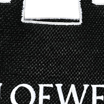 Loewe Raffia Large Paula's Ibiza Logo Tote Black White 7 of 9