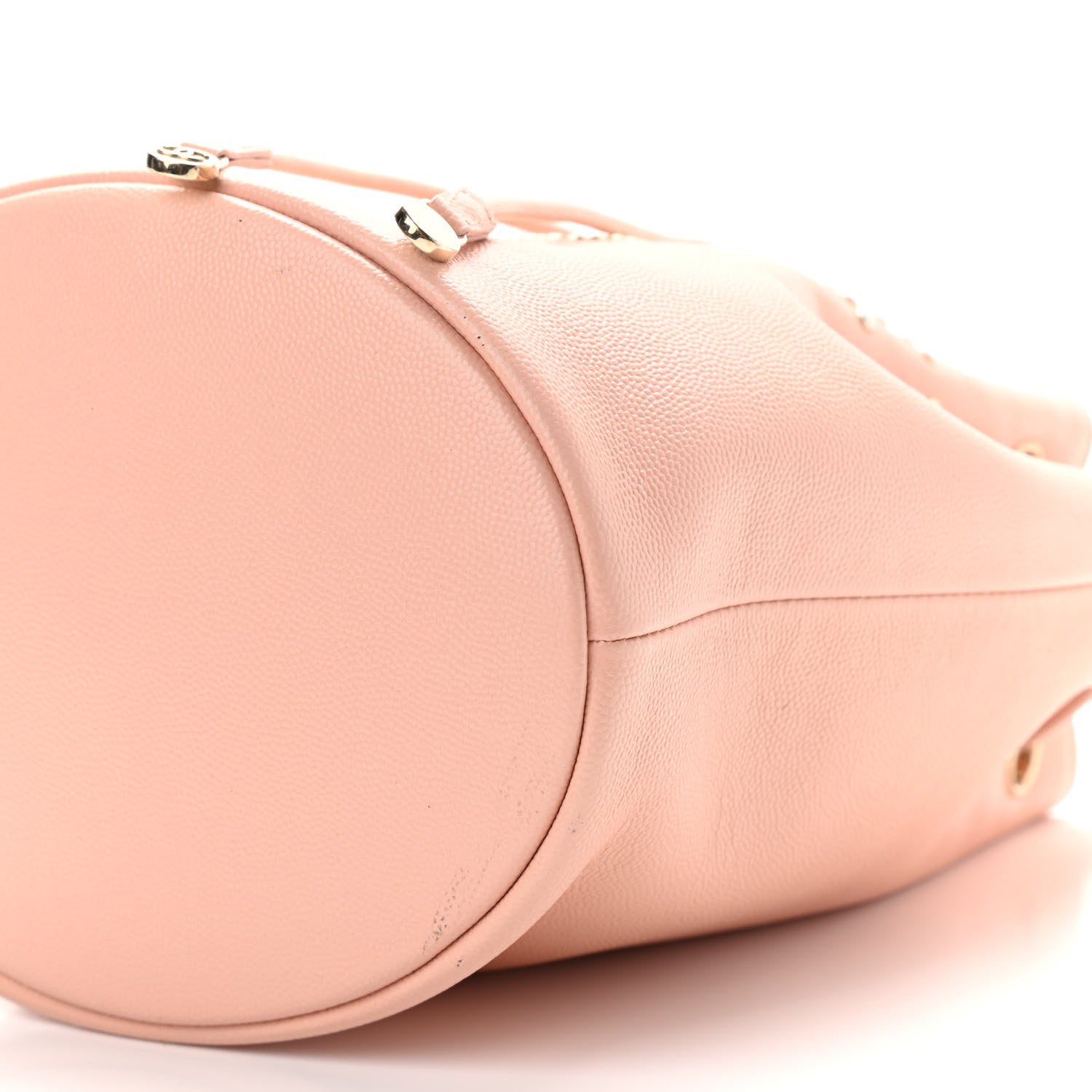 Chanel Caviar Deauville Drawstring Bucket Bag Light Pink 10 of 11