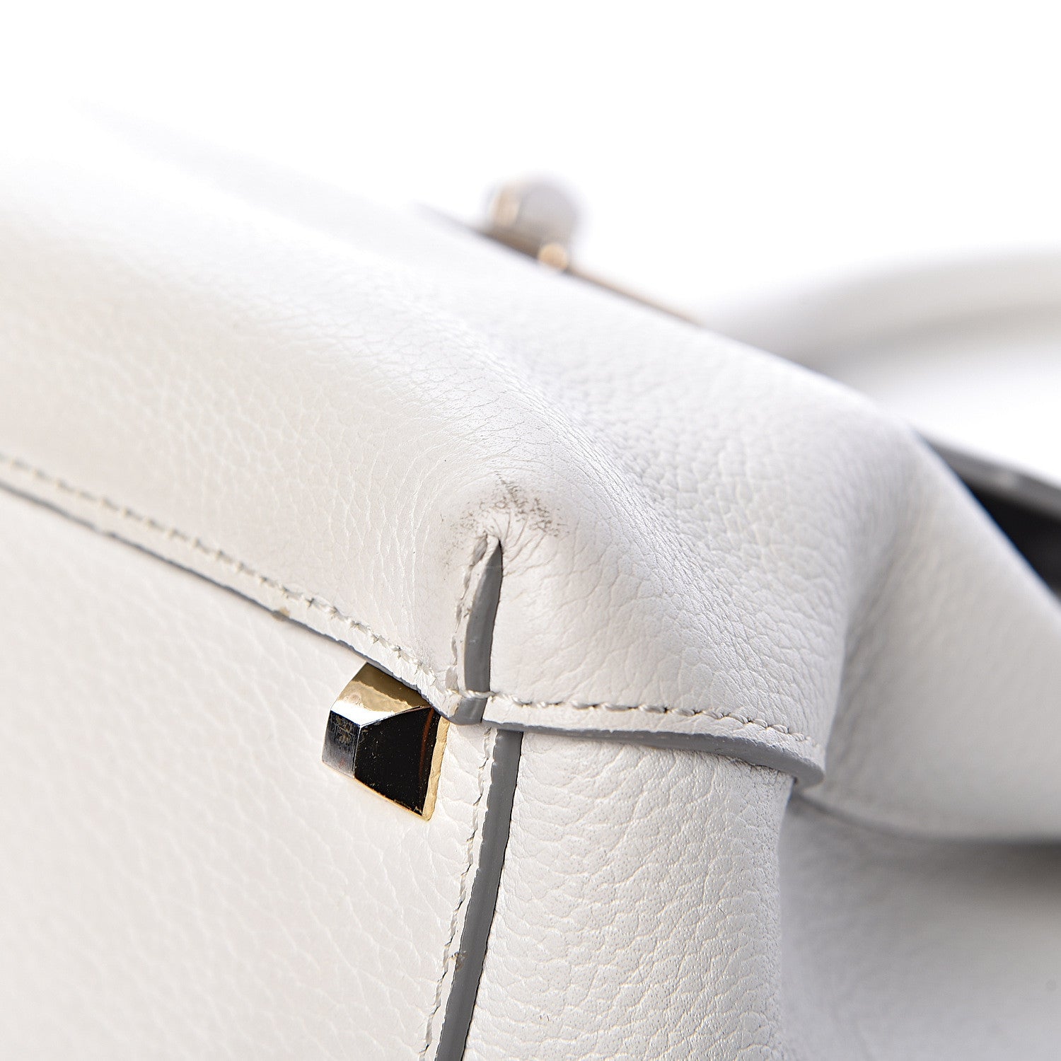 MCM Grained Calfskin Medium Milla Convertible Backpack White Flake 8 of 17