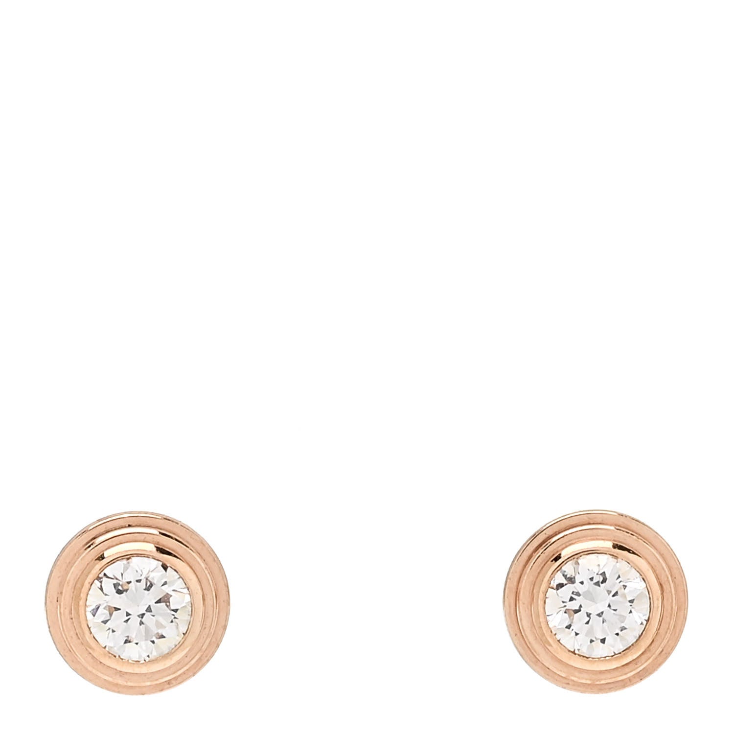 Cartier 18K Pink Gold Diamond XS D'Amour Earrings 1 of 5