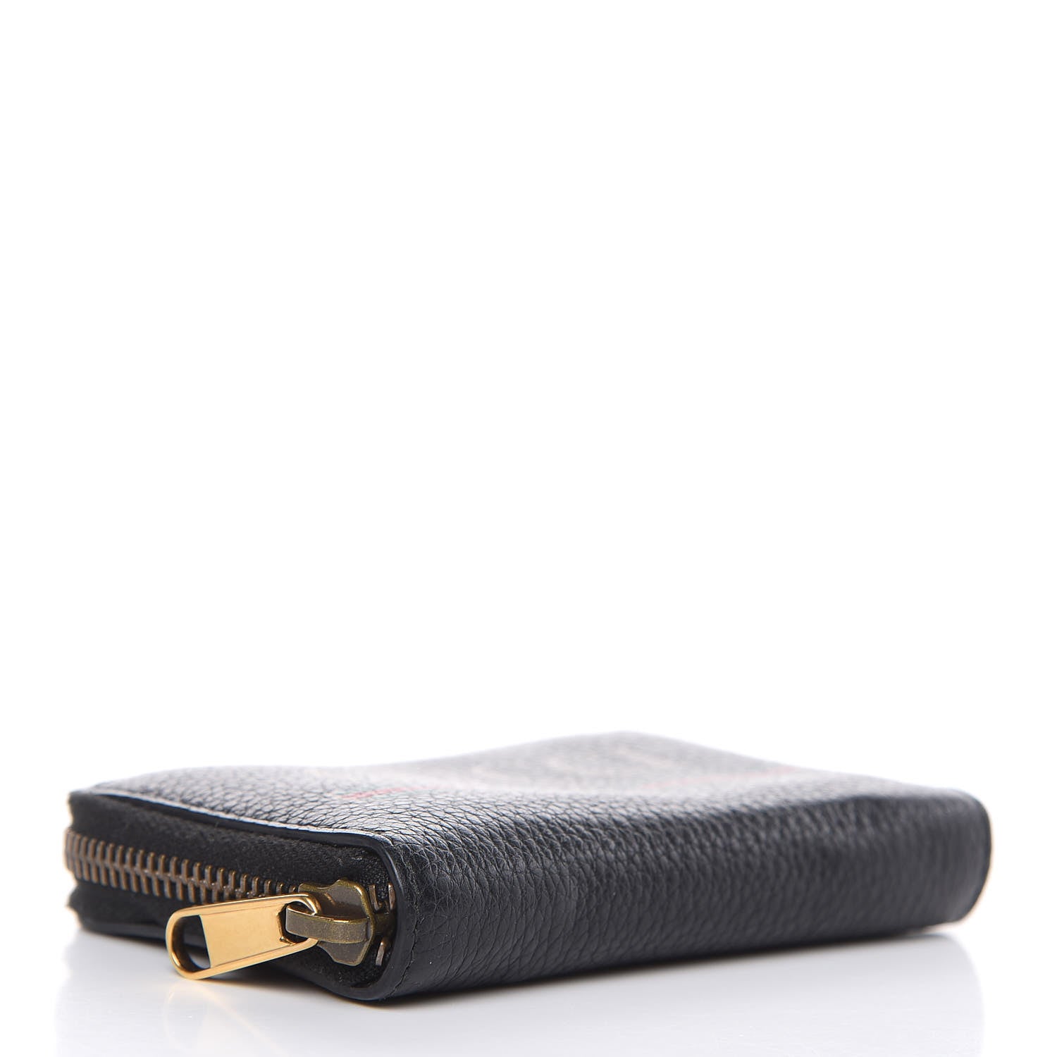 Gucci Calfskin Logo Zip Around Card Case Black 4 of 10