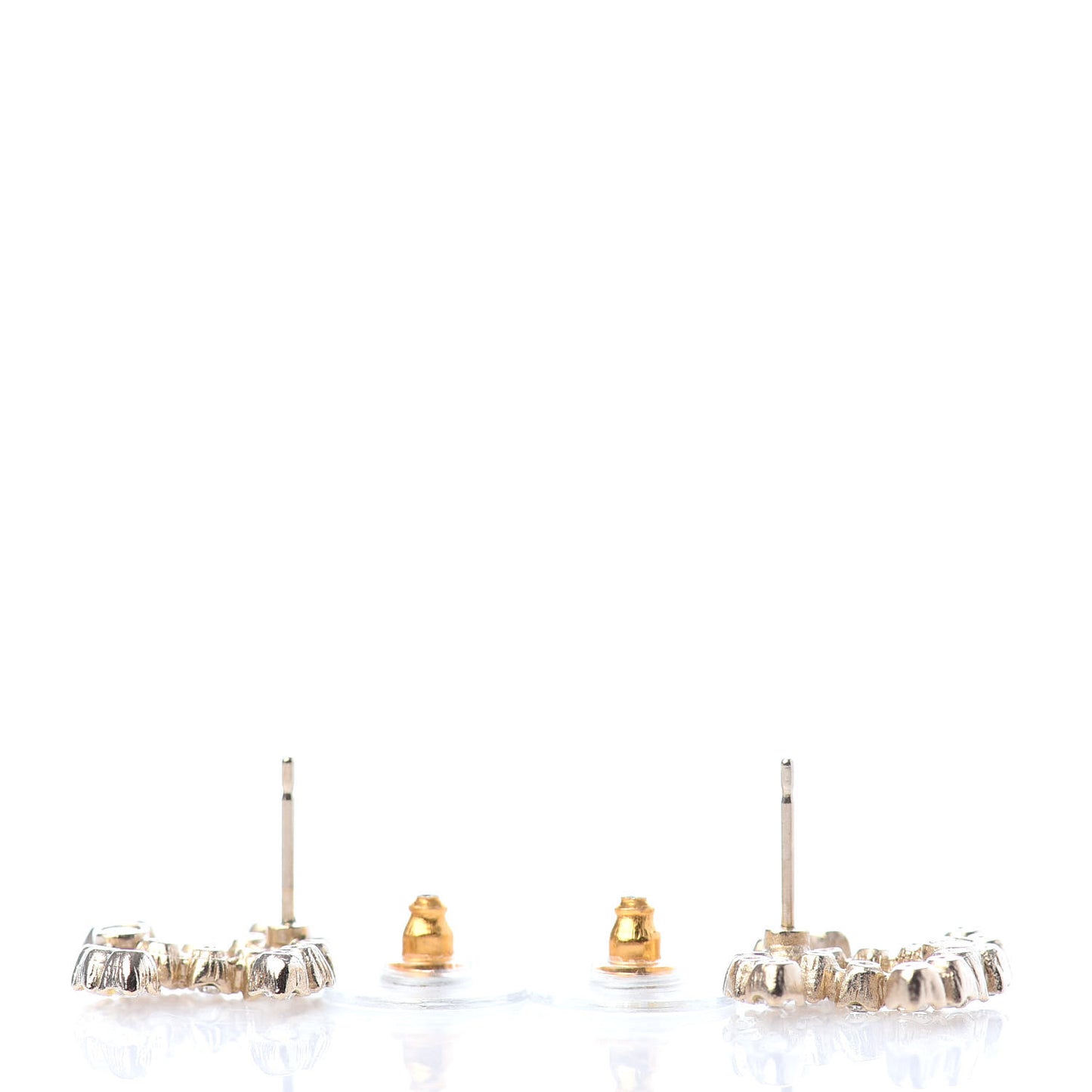 Crystal Coco's Pearls CC Earrings Light Gold