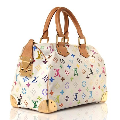 Louis Vuitton Monogram Multicolor Speedy 30 White 3 of 12
