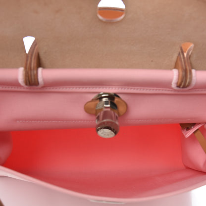 Hermes Vache Hunter Toile Herbag Zip 31 PM Rose Sakura 6 of 12