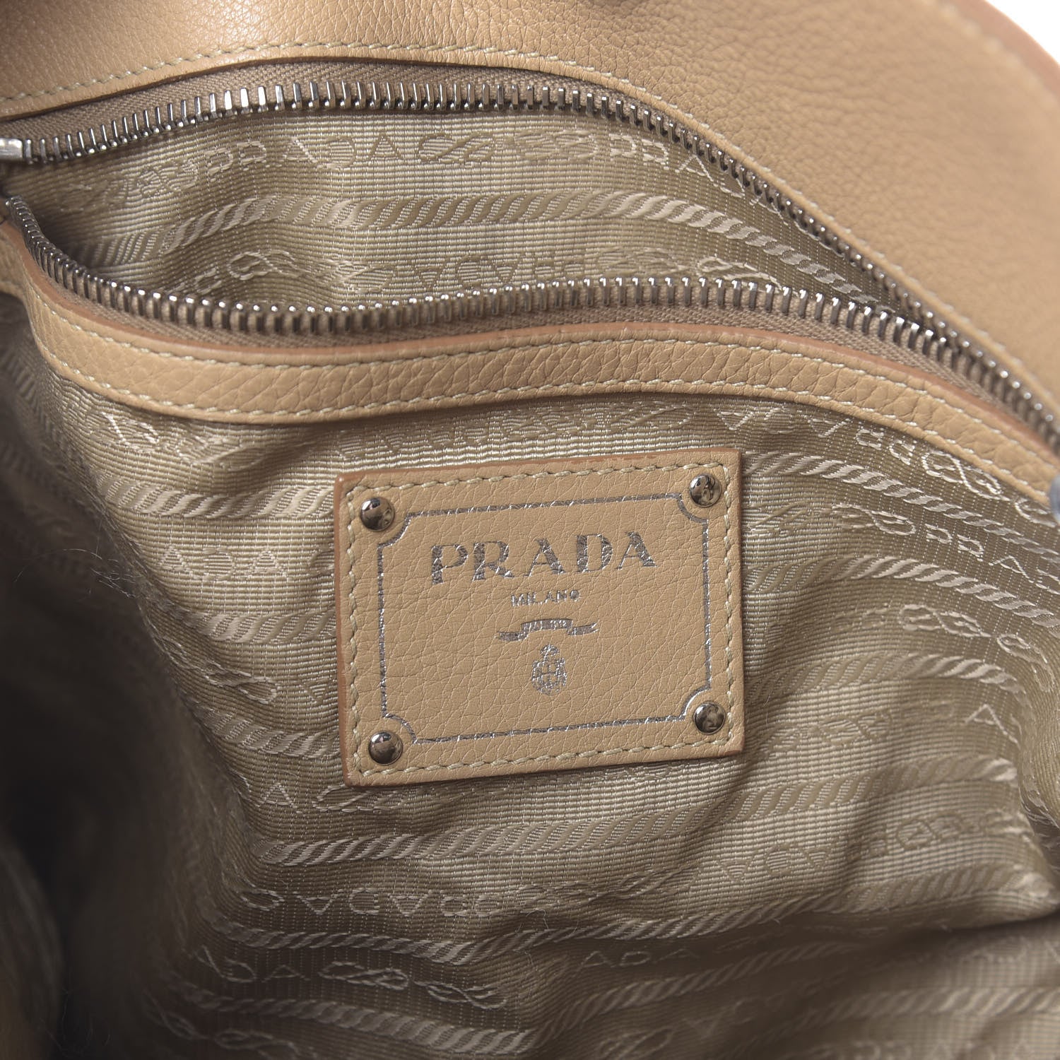 Prada Vitello Daino Shoulder Bag Sabbia 6 of 21