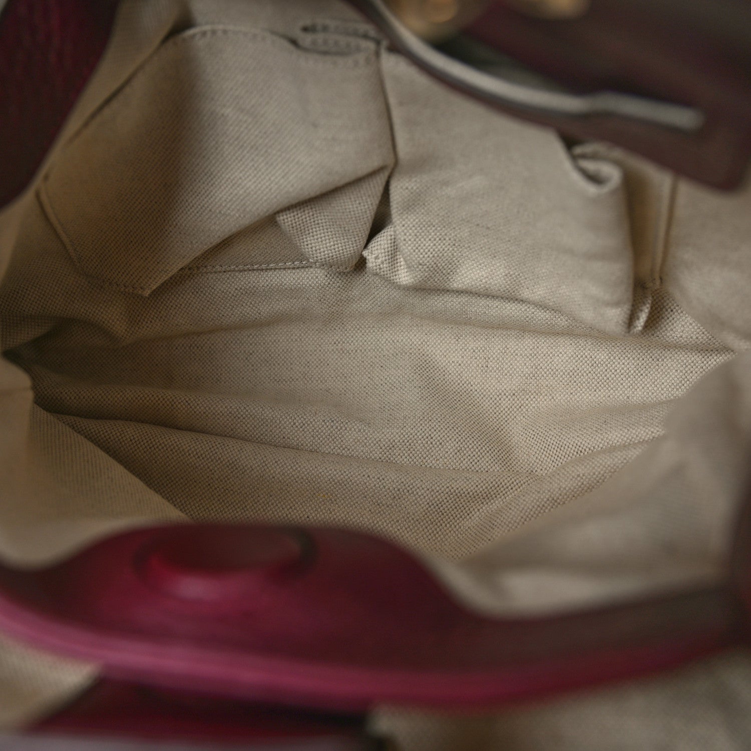 Gucci Calfskin Small Bamboo Shopper Tote Burgundy 5 of 10