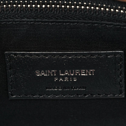 Saint Laurent Crinkled Calfskin Matelasse Monogram Medium Niki Chain Satchel Tan Brown 6 of 10