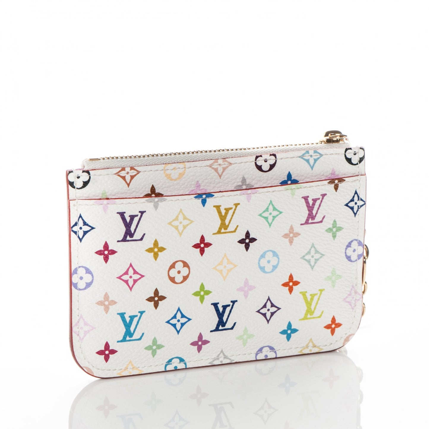 Monogram Multicolor Key Pouch White Litchi