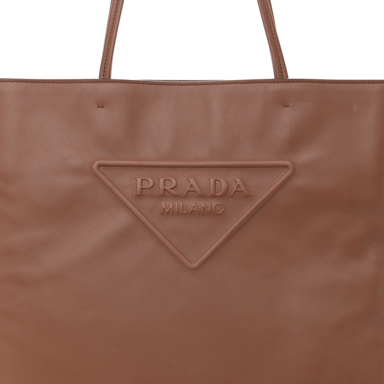 Prada Soft Calfskin Tote Cognac 5 of 11