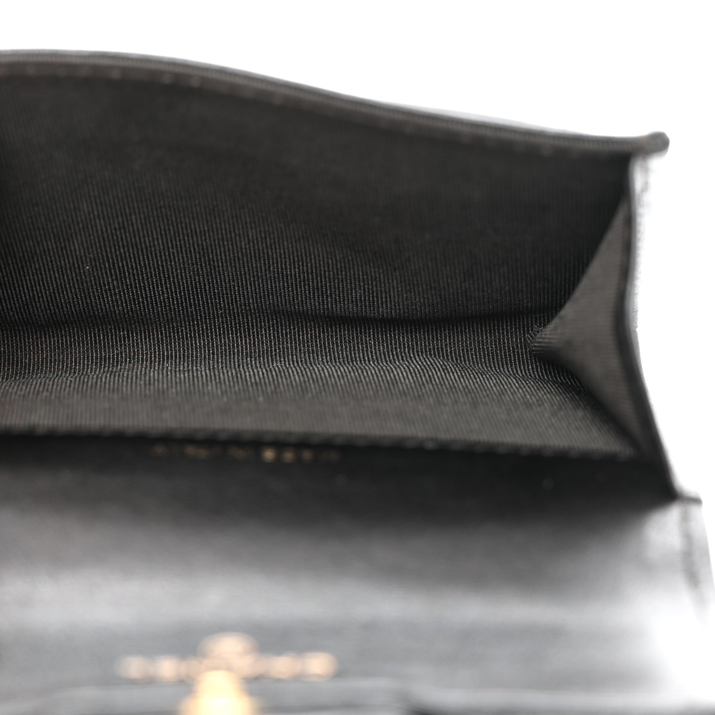 Metallic Calfskin Quilted Reissue Card Holder Wallet Charcoal