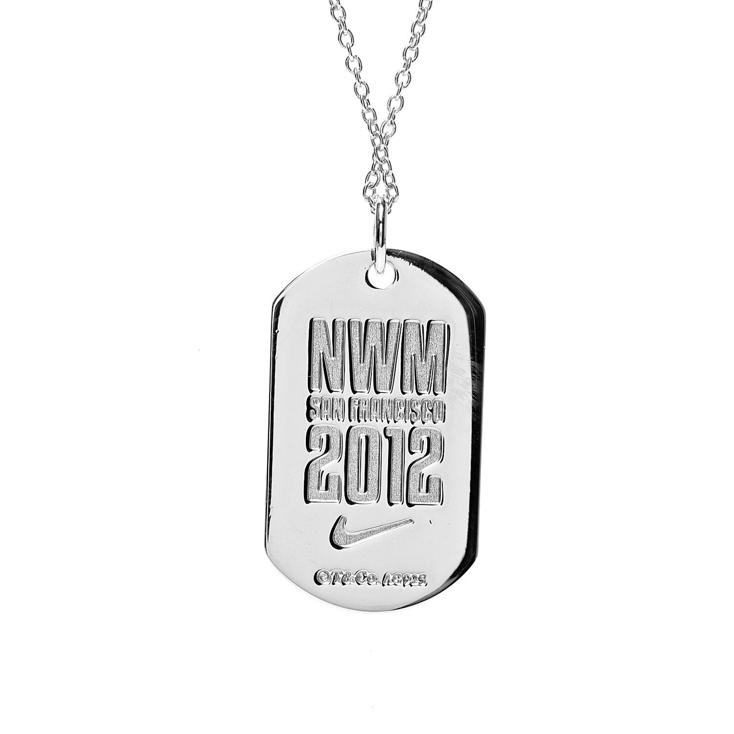 Sterling Silver Dog Tag Pendant Necklace