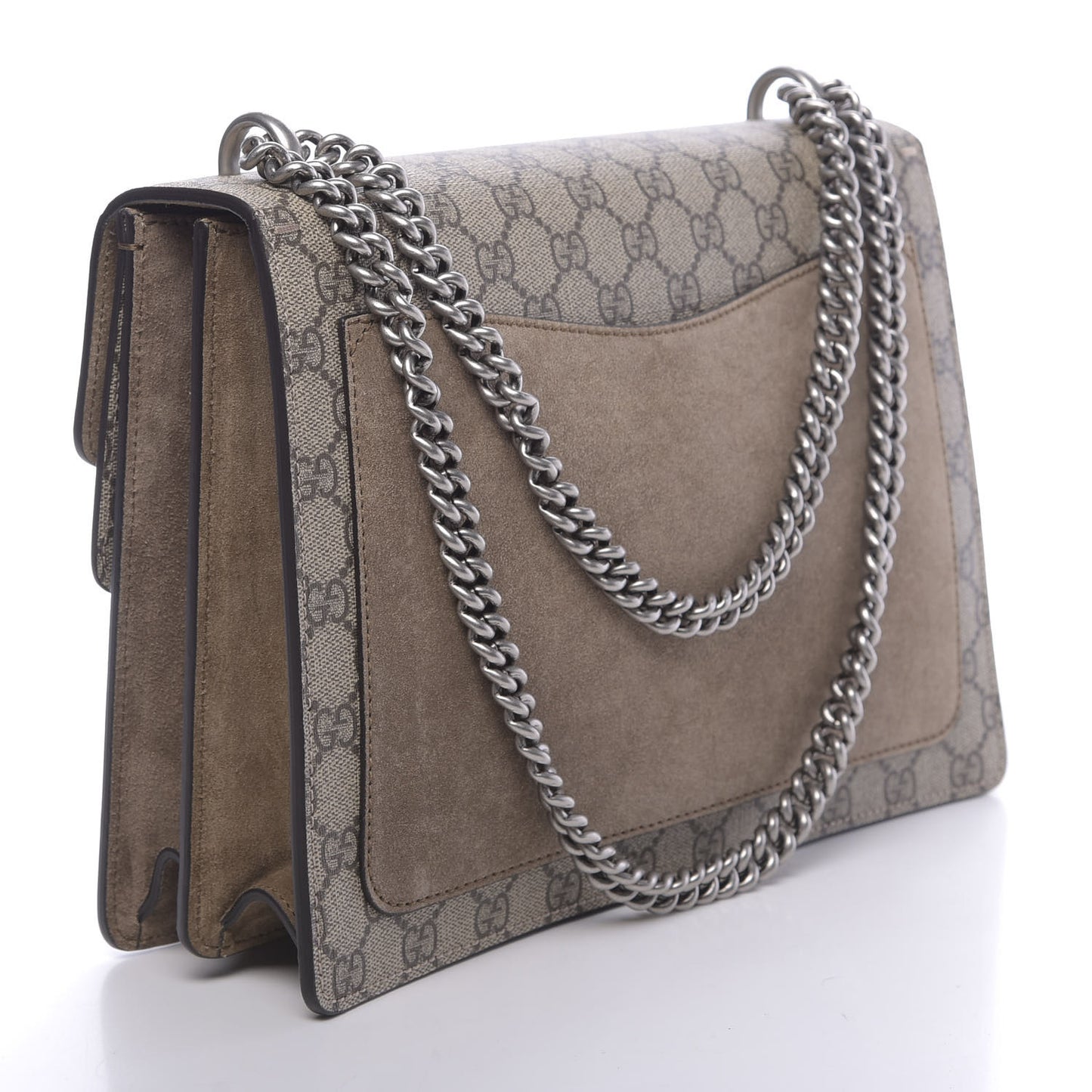 GG Supreme Monogram Medium Dionysus Shoulder Bag Taupe