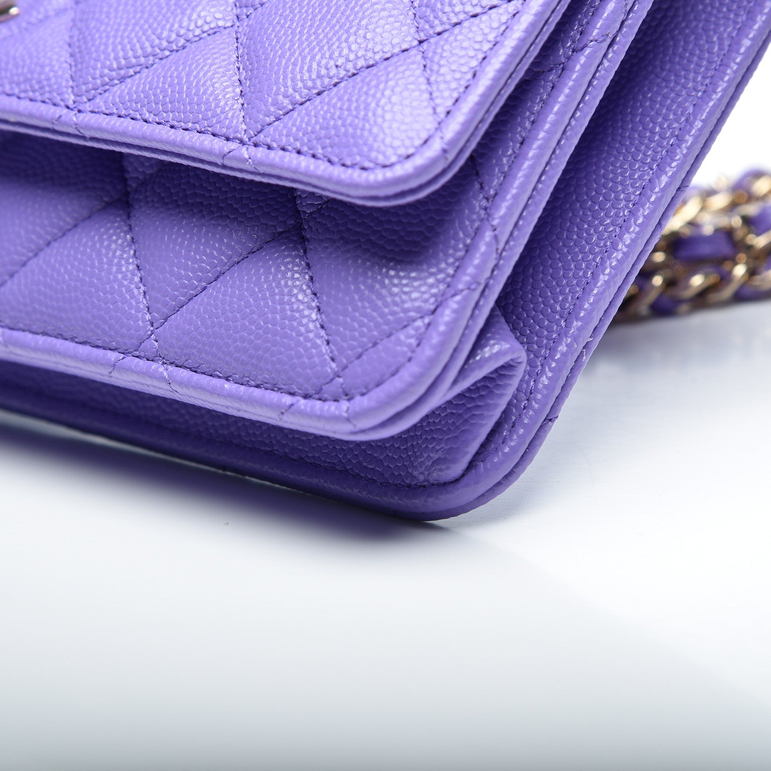 Chanel Caviar Quilted Wallet On Chain WOC Purple 5 of 9