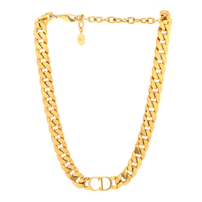 Christian Dior Metal CD Choker Necklace Gold 3 of 4