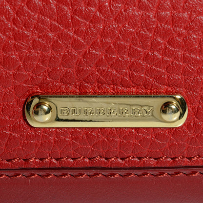 Burberry Pebbled Leather Slim Peyton Crossbody Clutch Bag Military Red 11 of 11