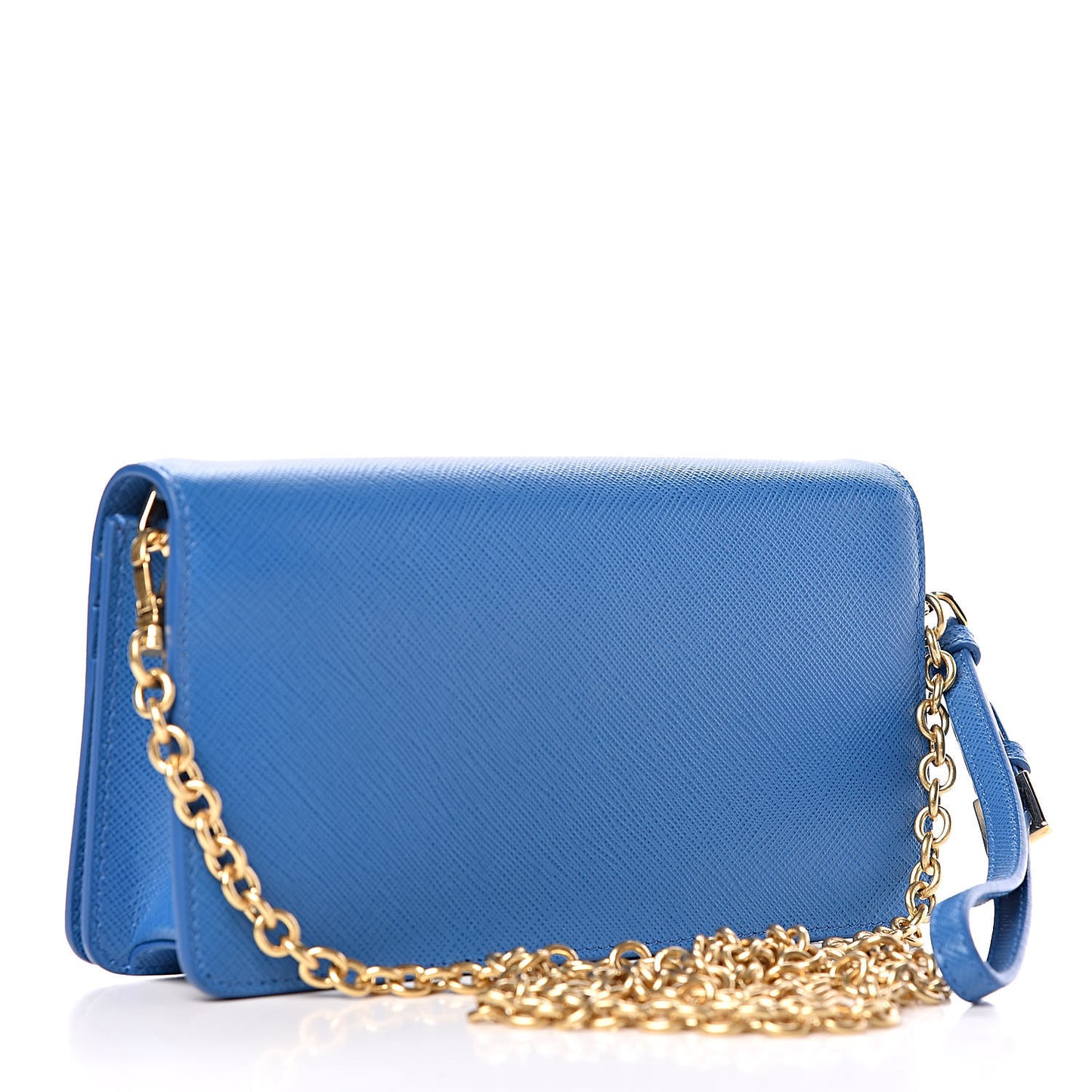 Saffiano Shine Monochrome Chain Wallet Marea