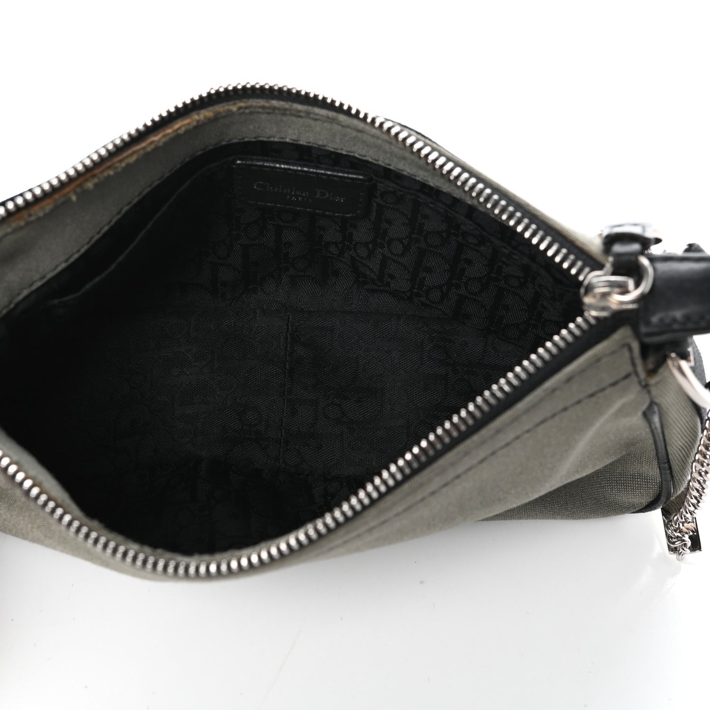 Silk Jersey Crystal Hardcore Shoulder Bag Grey Black