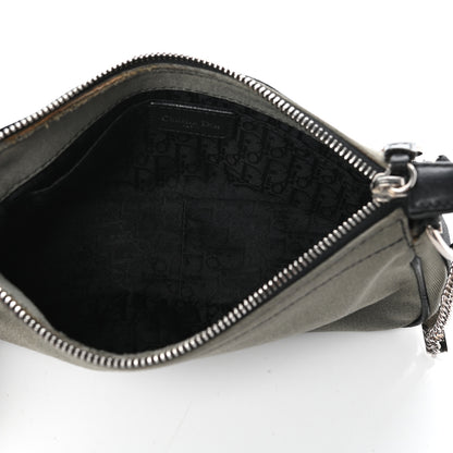 Christian Dior Silk Jersey Crystal Hardcore Shoulder Bag Grey Black 5 of 9